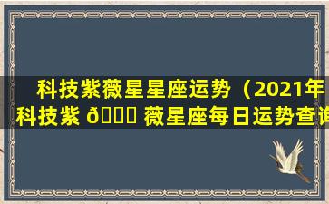 科技紫薇星星座运势（2021年科技紫 💐 薇星座每日运势查询）